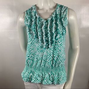 3FOR$20 Jones New York Size Teal Ruffle Sleeveless top size: small